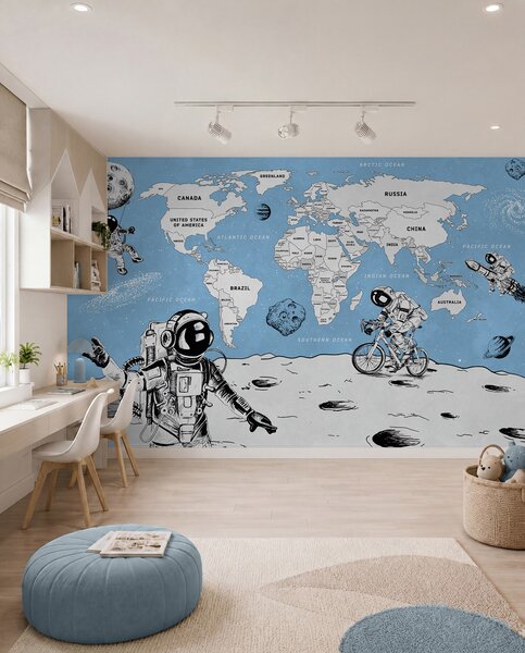 Fototapety Astronauci eksplorują kapryśny wszechświat, Fototapety Kosmos, w00473 : Uwalls.pl