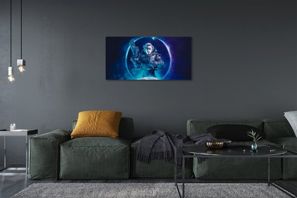 Obraz canvas na ścianę Kobieta na Księżycu
