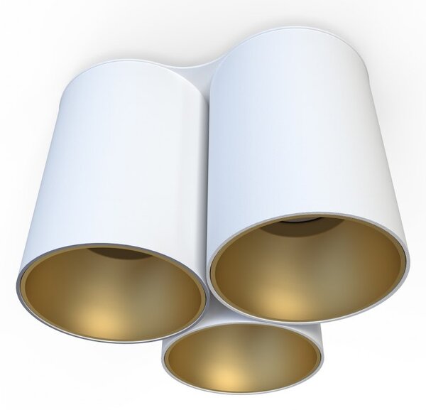 Lampa natynkowa EYE TONE III biało złota potrójna tuba spot - Nowodvorski Lighting