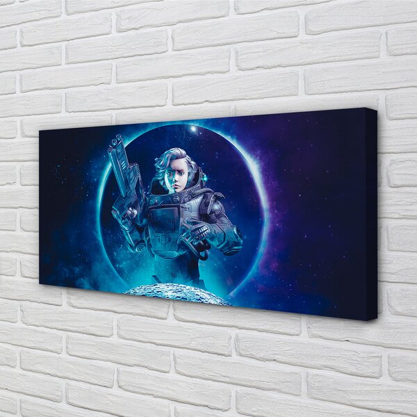 Obraz canvas na ścianę Kobieta na Księżycu