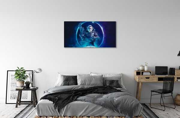 Obraz canvas na ścianę Kobieta na Księżycu