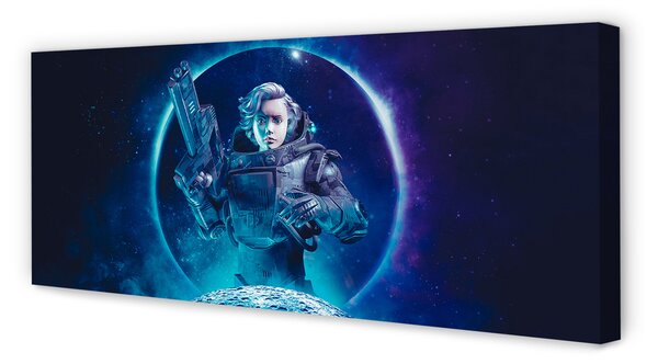 Obraz canvas na ścianę Kobieta na Księżycu