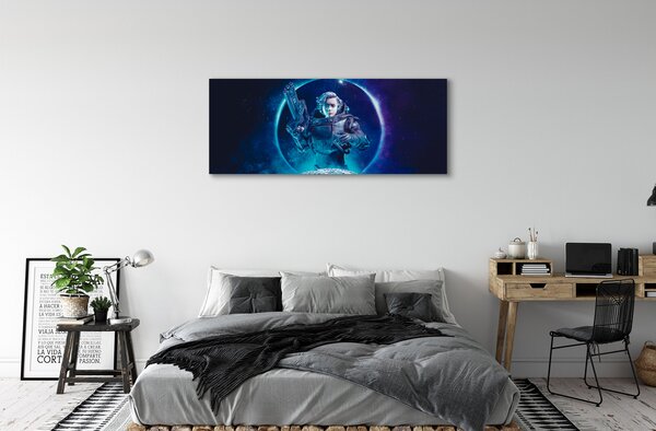 Obraz canvas na ścianę Kobieta na Księżycu