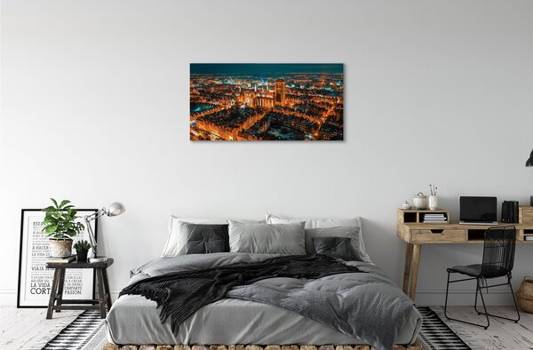 Zdjęcie na płótnie Nocna Panorama Gdańskich Kościołów
