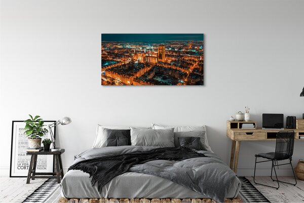 Zdjęcie na płótnie Nocna Panorama Gdańskich Kościołów