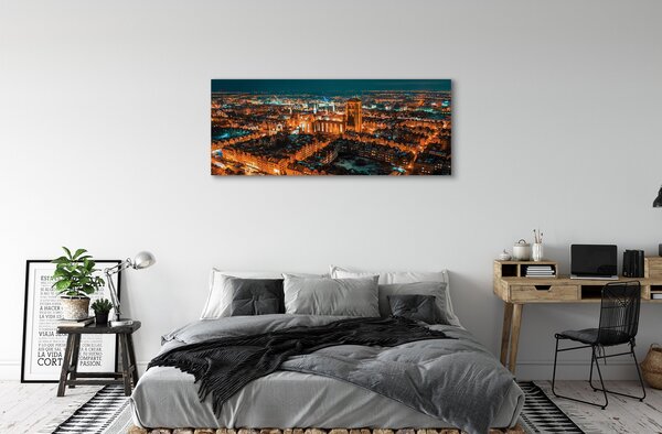 Zdjęcie na płótnie Nocna Panorama Gdańskich Kościołów