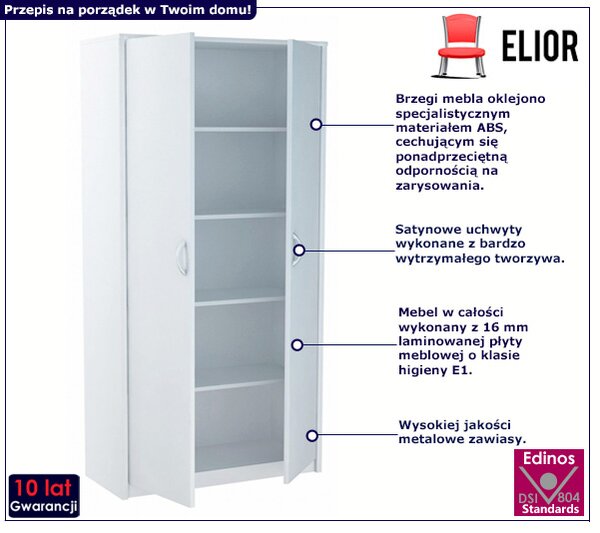 Biały regał z drzwiczkami C5-G79