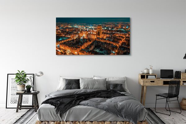 Zdjęcie na płótnie Nocna Panorama Gdańskich Kościołów