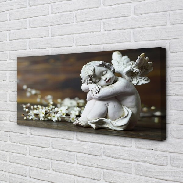 Obraz canvas na ścianę Śpiący Anioł w Kwiatach