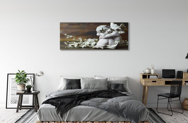 Obraz canvas na ścianę Śpiący Anioł w Kwiatach