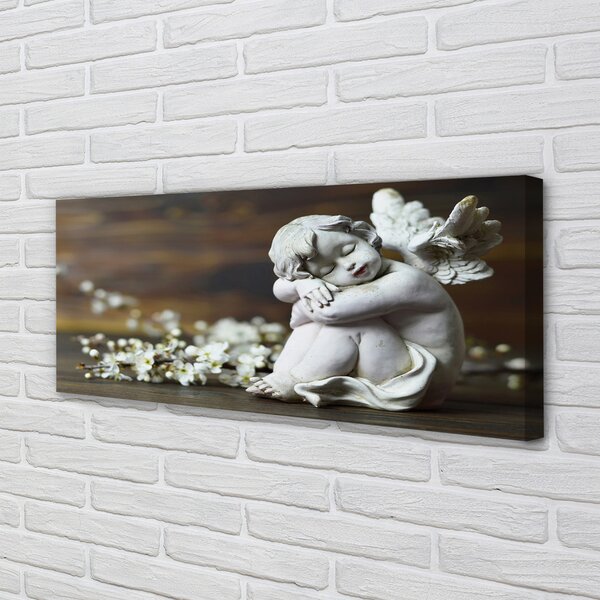 Obraz canvas na ścianę Śpiący Anioł w Kwiatach