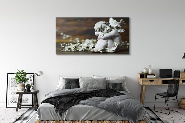 Obraz canvas na ścianę Śpiący Anioł w Kwiatach