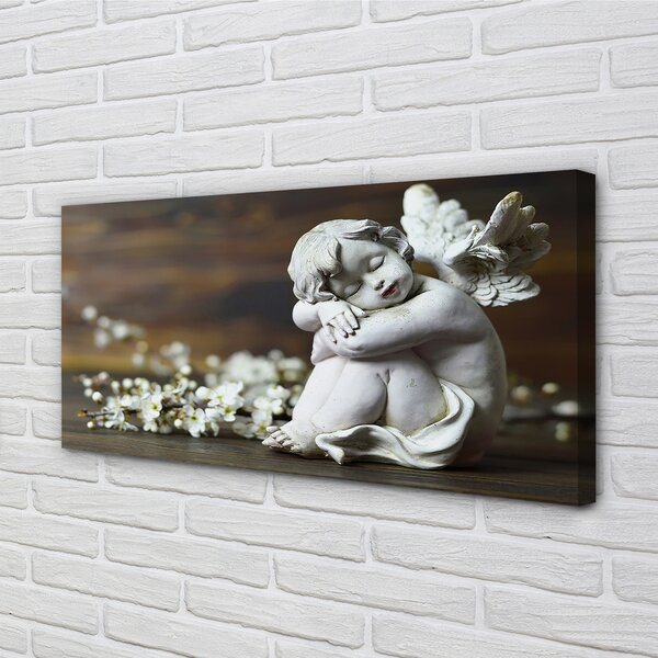 Obraz canvas na ścianę Śpiący Anioł w Kwiatach