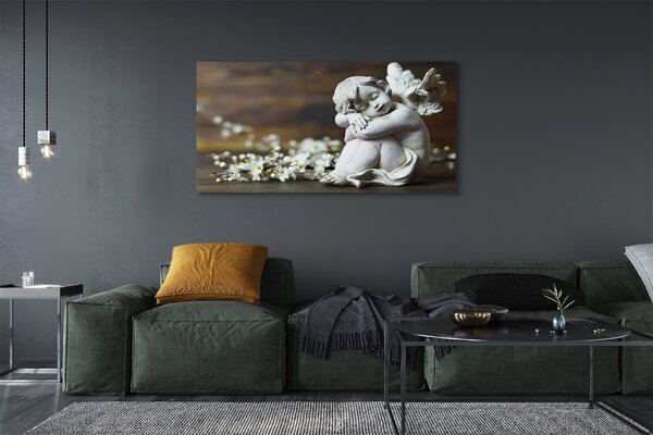 Obraz canvas na ścianę Śpiący Anioł w Kwiatach
