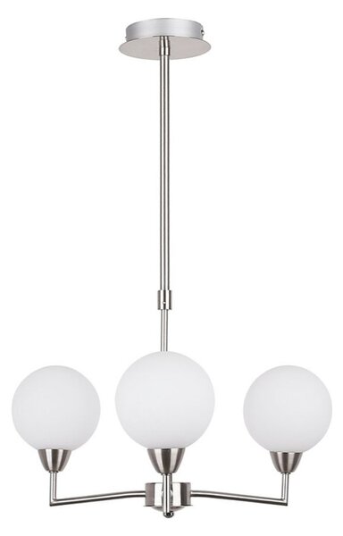 Lampa wisząca LOGOS 3 chrom / białe klosze - Candellux Lighting