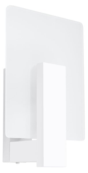 Kinkiet LAPPO biały szklany z drewnianym akcentem - Sollux Lighting