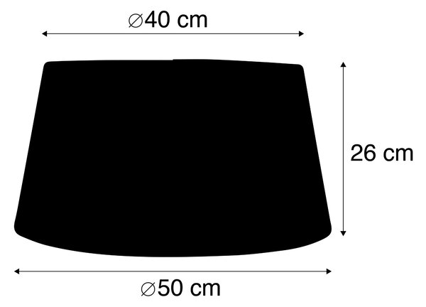 Abażur lniany kremowy 50/40/26