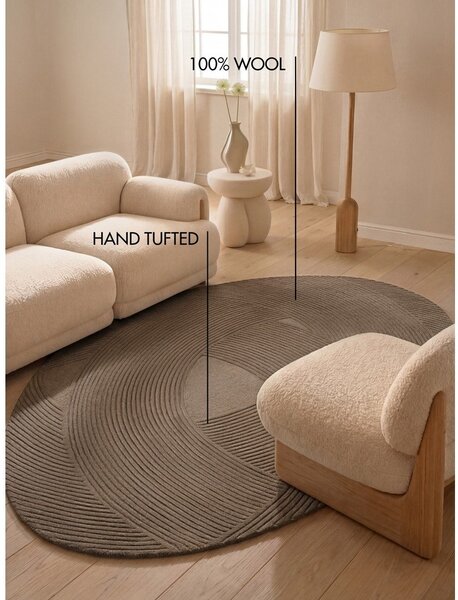 Brązowy wełniany dywan 160x230 cm Kensington Victoria – Ted Baker