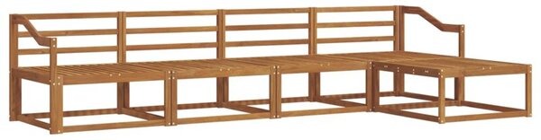Zestaw sof na zewnątrz 5 szt. naturalny lite drewno akacji