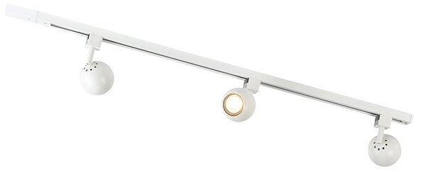 Nowoczesny system oświetlenia szynowego z 3 reflektorami, biały, 1-fazowy - Iconic Gissi
