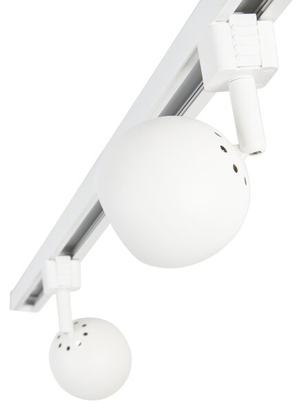 Nowoczesny system oświetlenia szynowego z 3 reflektorami, biały, 1-fazowy - Iconic Gissi