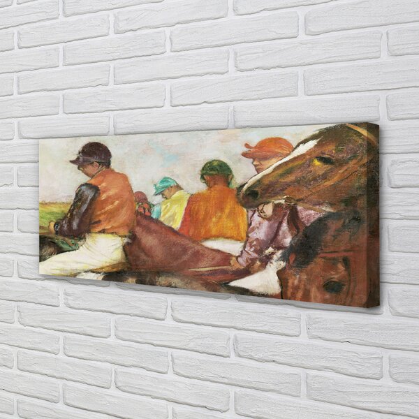 Obraz drukowany na płótnie Dżokeje - Edgar Degas