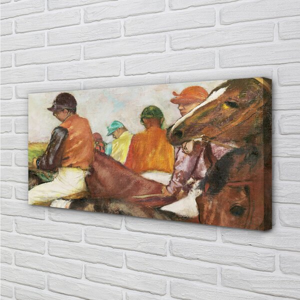 Obraz drukowany na płótnie Dżokeje - Edgar Degas