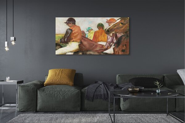 Obraz drukowany na płótnie Dżokeje - Edgar Degas