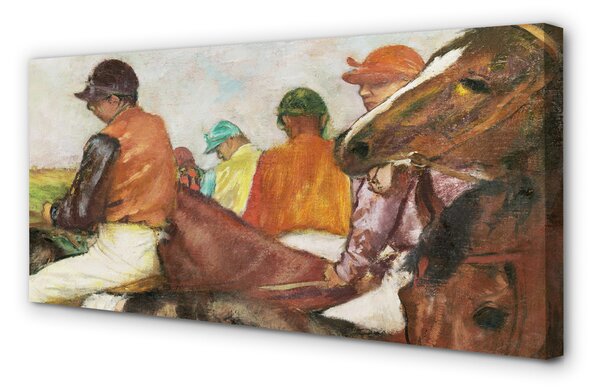 Obraz drukowany na płótnie Dżokeje - Edgar Degas