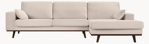 Sofa narożna z weluru Hebe (4-osobowa)