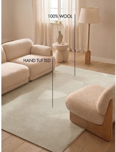 Kremowy wełniany dywan 160x230 cm Kensington Victoria – Ted Baker
