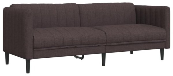 Sofa 3-osobowa, ciemnobrÄ zowa, tapicerowana tkaninÄ