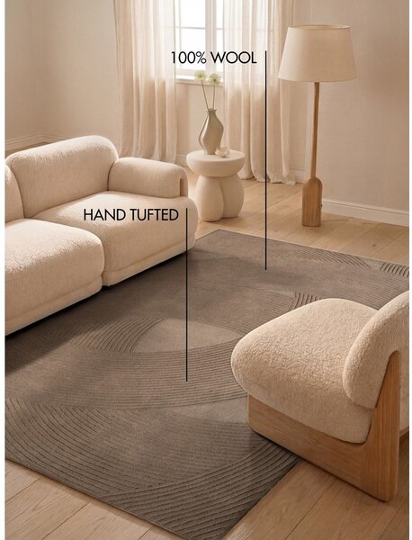 Brązowy wełniany dywan 120x170 cm Kensington Victoria – Ted Baker