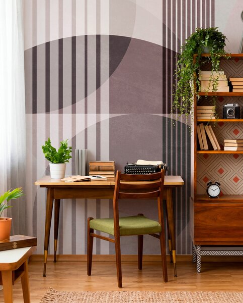 Fototapety Abstrakcyjne figury geometryczne złożone z okręgów i linii, stonowana kolorystyka,, Fototapety Geometryczne, w09834v1 : Uwalls.pl