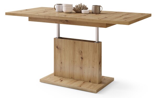 ASTON MINI Dąb Artisan - NOWOCZESNA ŁAWA ROZKŁADANA PODNOSZONA STÓŁ ŁAWOSTÓŁ