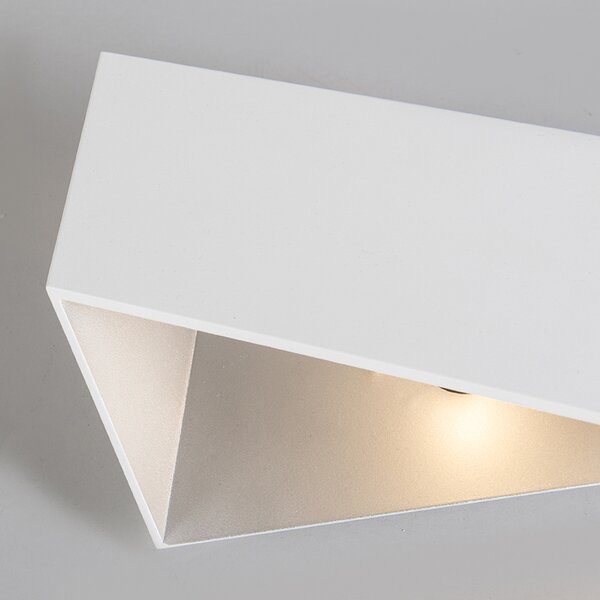 Designerska lampa ścienna biała - Fold