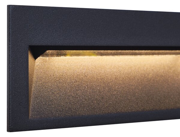 Nowoczesna lampa ścienna wpuszczana czarna 28 cm z LED IP65 - Mert