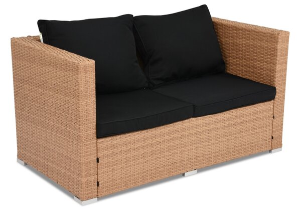 Technorattanowa sofa 2 osobowa Roma Garden Point miodowa