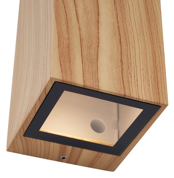 Skandynawski kinkiet drewniany 2-punktowy GU10 70mm IP54 - Baleno