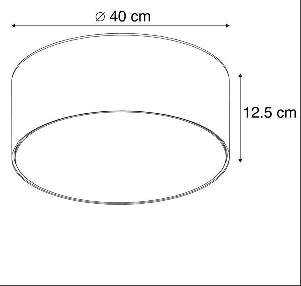 Lampa sufitowa niebieska 40 cm w tym LED - Drum LED Oswietlenie wewnetrzne