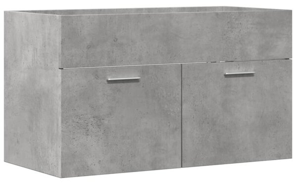 Szafka pod umywalkę, szarość betonu, 80x38,5x46 cm, płyta