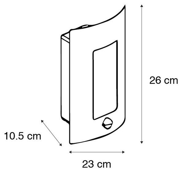 Zewnetrzna Kinkiet / Lampa scienna zewnętrzny antracytowy z czujnikiem ruchu IP44 - Emmerald 1 Oswietlenie zewnetrzne