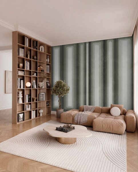 Fototapety Teksturowane, abstrakcyjne, pionowe prostokąty o zaokrąglonych krawędziach w stonowanych, Fototapety Geometryczne, w09905v2 : Uwalls.pl