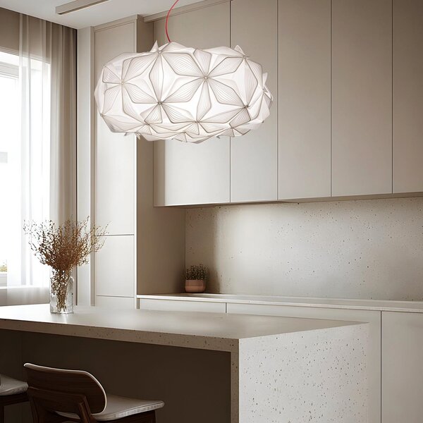 Lampa Wisząca Slamp, C'EST LA VIE, ściemnialny, biały, salon, tworzywo sztuczne, design