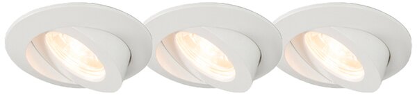 Zewnetrzna Zestaw 3 reflektorów do wbudowania w kolorze białym, z diodą LED IP44 - Relax LED Oswietlenie zewnetrzne