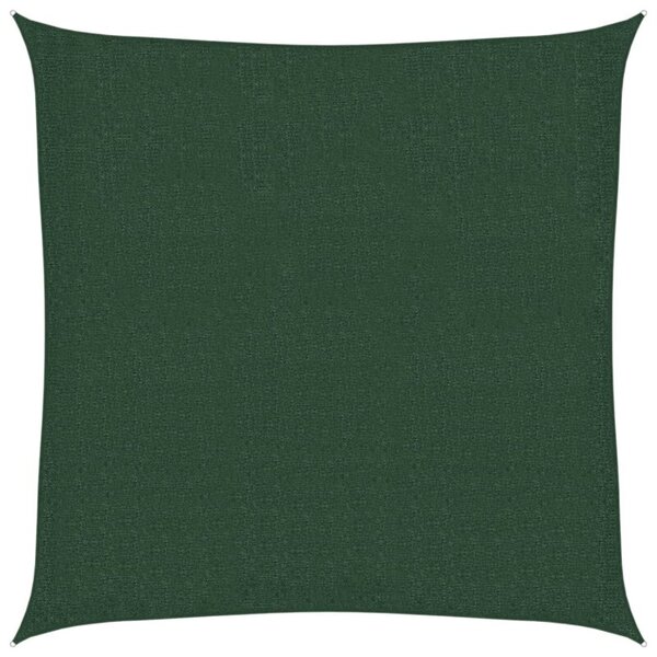 Żagiel przeciwsłoneczny, 160g/m², ciemnozielony, 3,6x3,6m, hdpe