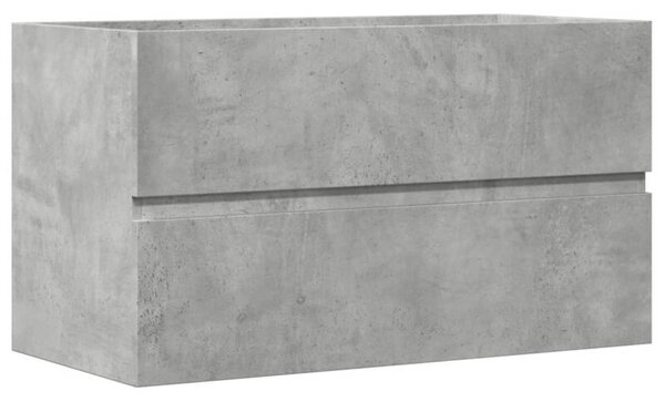 Wisząca szafka łazienkowa, szarość betonu, 80x38,5x45 cm