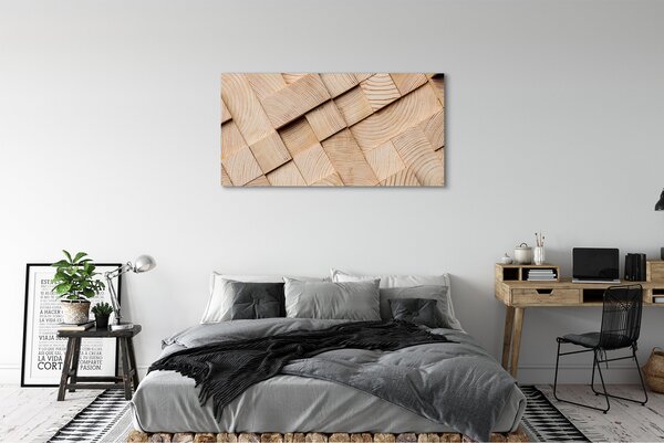 Obraz canvas na ścianę Bale Drewna W Przekroju
