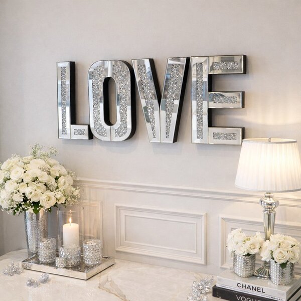 Litery napis glamour LOVE 30x50x5 cm D-0557