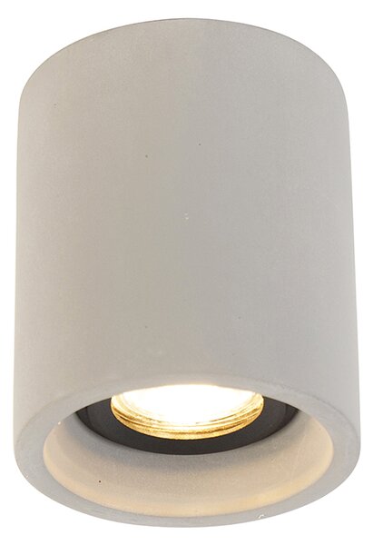 Wiejska betonowa lampa sufitowa okrągła - Deep